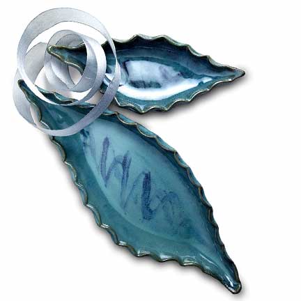 Agave Leaf Dishes Aqua