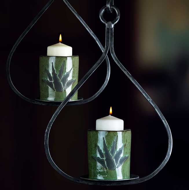 Wrought Iron Candle Holders Twi Sizes and Drop Lengths